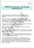 FNP590 Final Questions with Detailed  Verified Answers