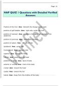 HAP QUIZ 1 Questions with Detailed Verified  Answers