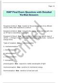 HAP Final Exam Questions with Detailed  Verified Answers 