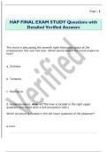 HAP FINAL EXAM STUDY Questions with  Detailed Verified Answers