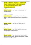 Milady Esthetics Chapter 1 - History and Career Opportunities Exam Questions 100- Complete Answers Latest Update&lpar;Straight A-S&rpar;&period;docx