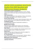 UNITED STATES ACADEMIC DECATHLON Practice Tests 2025 Questions with 100&percnt; Correct Answers Graded A&plus;