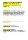 Milady Ch&period; 5 Skin Analysis&comma; Milady Esthetics Final Review Exam Questions with Correct Answers Graded A&plus;&period;docx