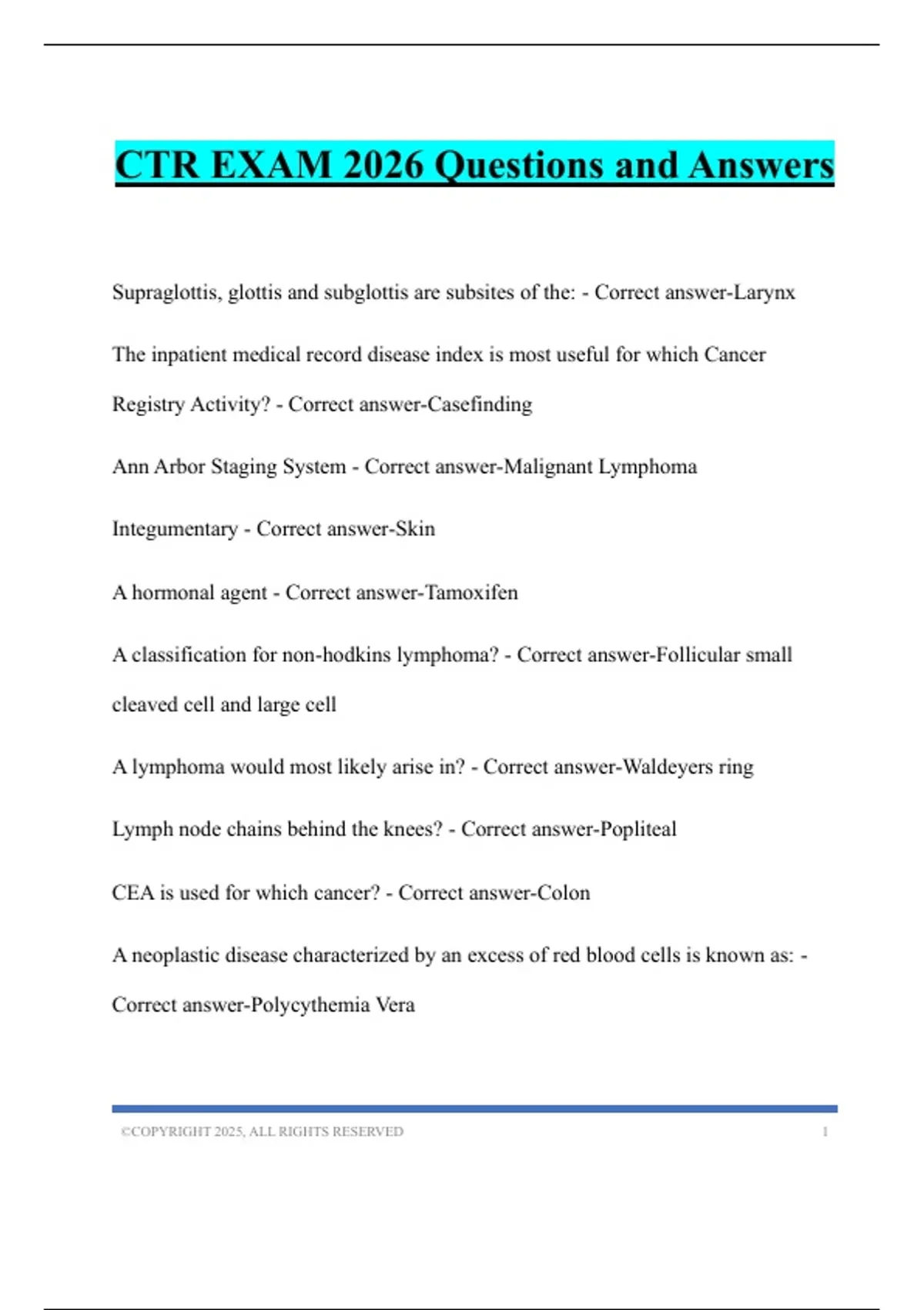 CTR EXAM 2026 Questions and Answers - CPDT-KA - Stuvia US