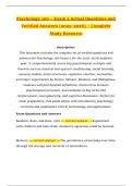 Psychology 100 &ndash; Exam 2 Actual Questions and Verified Answers &lpar;2025&ndash;2026&rpar; &ndash; Complete Study Resource
