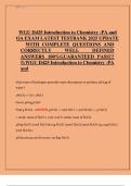 WGU D425 Introduction to Chemistry PA & OA Exam 2025 &vert; Updated Test Bank with Verified Questions and Answers