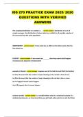 IDS 270 PRACTICE EXAM 2025&sol; 2026  QUESTIONS WITH VERIFIED  ANSWERS