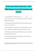 GCSS-Army TDA Course Test 1 &sol; TDA PHR Manager Exam 2026 Questions and Answers