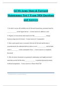 GCSS-Army Store & Forward Maintenance Test 1 Exam 2026 Questions and Answers