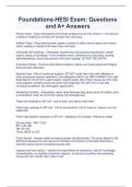 Foundations-HESI Exam Questions and A&plus; Answers 100&percnt; verified answers 2025&sol;2026
