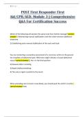 POST First Responder First Aid&sol;CPR&sol;AED&colon; Module 3 &vert; Comprehensive Q&A For Certification Success