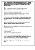 LAW OF AGENCY CHAMPIONS EXAM NEWEST 2025 ACTUAL EXAM COMPLETE 100 QUESTIONS AND CORRECT DETAILED ANSWERS &lpar;VERIFIED ANSWERS&rpar; &vert;ALREADY GRADED A&plus;&vert;&vert;BRAND NEW&excl;&excl; 