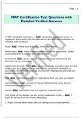 MAP Certification Test Questions with  Detailed Verified Answers
