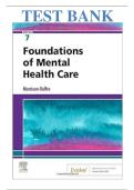 TEST BANK FOR FOUNDATIONS OF MENTAL HEALTH CARE&comma; 7TH EDITION EXAM QUESTIONS WITH CORRECT ANSWERS RATED A&plus;