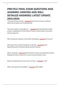 PRN1032 FINAL EXAM QUESTIONS AND ANSWERS &lpar;VERIFIED AND WELL DETAILED ANSWERS&rpar; LATEST UPDATE 2025&sol;2026