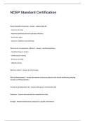 NCEP Standard Certification Test with Complete Questions and Correct Answers 