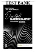 TEST BANK FOR DENTAL RADIOGRAPHY PRINCIPLES AND TECHNIQUES 6TH EDITION EXAM QUESTIONS WITH CORRECT ANSWERS RATED A&plus;