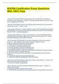SOCRA Certification Exam Questions With 100&percnt; Pass