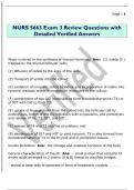 NURS 5663 Exam 3 Review Questions with  Detailed Verified Answers