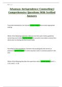 Arkansas Jurisprudence Counseling &vert; Comprehensive Questions With Verified Answers