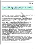 PCE1-PCE9 TERMS Questions with Detailed  Verified Answers