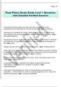 Peak Pilates Study Guide Level 1 Questions  with Detailed Verified Answers 