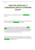 Galen NSG 3100 Exam 1 &vert; Comprehensive Q&A For Certification Success