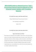 WGU D219 Evidence-Based Practice Task 1&colon; Preventing Pressure Injuries &vert;Passed on First Attempt &vert;Latest Update with Complete Solution