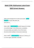 Adult CCRN Multisystem Latest Exam 2025 Correct Answers