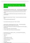 NURS 345 Final Exam Questions with Guaranteed Pass Solutions 2025-2026 Edition&period;