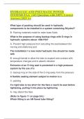 HYDRAULIC AND PNEUMATIC POWER SYSTEMS FAA &lpar;A8&rpar; Questions with 100&percnt; Correct Answers 2025 A&plus;&period;
