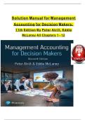 Solution Manual for Management Accounting for Decision Makers 10th Edition by Peter Atrill&comma; Eddie McLaney