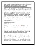 DSM-5 STUDY GUIDE COMPREHENSIVE EXAM QUESTIONS  WITH DETAILED VERIFIED AND 100&percnt; ACCURATE  ANSWERS BRAND NEW EXAM ALREADY GRADED A&plus; PASS 