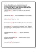 LMSW EXAM&colon; DSM 5 AND PSYCHOPATHOLOGY  COMPREHENSIVE EXAM QUESTIONS WITH DETAILED  VERIFIED AND 100&percnt; ACCURATE ANSWERS BRAND NEW  EXAM ALREADY GRADED A&plus; PASS