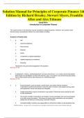 Solution Manual for Principles of Corporate Finance 14th Edition by Richard Brealey&comma; Stewart Myers&comma; Franklin Allen and Alex Edmans