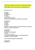 TCOLE Traffic Practice Test 2025 Questions with 100&percnt; Correct Answers Top Rated A&plus;