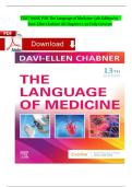 Test Bank for The Language of Medicine &lpar;13th Edition&rpar; &ndash; Davi-Ellen Chabner &ndash; Complete Chapters 1&ndash;22