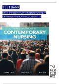 Test Bank for Ethics and Issues in Contemporary Nursing 3rd Canadian Edition by Margaret A. Burkhardt, Nancy Walton, Alvita Nathani