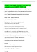 MGMT 339 Study Guide Exam and All Actual Answers 2025-2026 Set&period;
