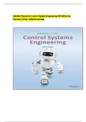 Solution Manual for Control Systems Engineering, 8th Edition by Norman S. Nise | Instant Download