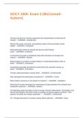 SOCY 1000&colon; Exam 2 &lpar;McConnell - Auburn&rpar;
