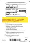 Actual 2025 Pearson Edexcel GCE In A Level Further Mathematics 9FM0&sol;3A Further Pure Mathematics 1 Merged Question Paper and Mark scheme