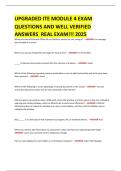 ITE Module 4 Exam 2025 &ndash; Real Questions & WELL VERIFIED A&plus; Answers