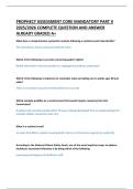 PROPHECY ASSESSMENT CORE MANDATORY PART II  2025 2026 COMPLETE QUESTION AND ANSWER  ALREADY GRADED A&plus;