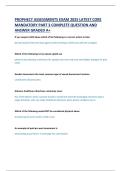PROPHECY ASSESSMENTS EXAM 2025 LATEST CORE  MANDATORY PART 3 COMPLETE QUESTION AND  ANSWER GRADED A&plus; 