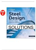 Solutions Manual for Steel Design&comma; 7th Edition by William T&period; Segui &vert; Complete Worked Solutions and Design Examples