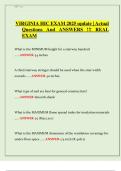 Virginia HIC Exam 2025 &vert; Real Exam Questions & Verified Answers &lbrack;LATEST UPDATE&rsqb;