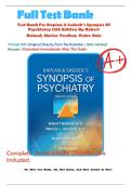 Test Bank For Kaplan & Sadock&rsquo;s Synopsis of Psychiatry 12th Edition By Robert Boland&period; &lpar; All Chapters Covered&rpar; Latest 2026 