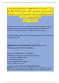 RANDOM SIGNALS AND NOISE EXAM STUDY GUIDE 2025&sol;2026 &lpar;A&period; MA&rpar; Accurate Questions and Verified Correct Solutions with Detailed Rationales &vert;&vert; 100&percnt; Guaranteed Pass <Latest Version>