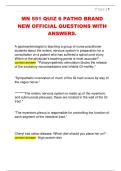 MN 551 QUIZ 6 PATHO BRAND  NEW OFFICIAL QUESTIONS WITH  ANSWERS&period;